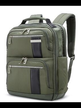 Samsonite Olive Green Backpack with Black Accent - Travel & Work 14.1" Laptop